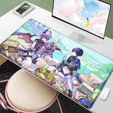 New Genshin Impact Desk Mat Anime Gaming Cool Durin Flins Gaming Mouse Pad Lock Edge 1000x500mm Playmat Office Keyboard Mousepad
