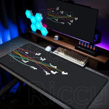 HD Printing Anime Mousepad P-Pokemons E-Eevees Large Mouse Mat MousePads Game Office Laptop Desk Mat PC 900x400mm XXL Mouse Pad