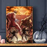 Anime Attack On Titan Poster HD Art Sticky Wall Waterproof Home Living Room Bar Decoration