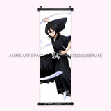 Anime BLEACH Figures Posters Kurosaki Ichigo Wall Art Scrolls Picture Kuchiki Rukia Home Decor Canvas Japanese Hanging Painting