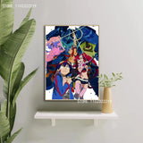 Gurren Lagann Anime Canvas Wall Art x  Modern Home Decor Poster for Bedroom or Living Room Personalized Gift Stylish Family Deco
