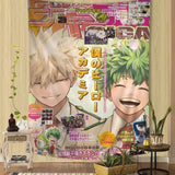 VIKAMA My Hero Academia Tapestry, Anime Wall Art, Cute Cartoon Print, Perfect for Bedroom, Living Room, Dorm Decor