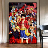 Anime One Piece Monkey D. Luffy Poster Canvas Painting Living Room Bedroom Entrance Cafe Wall Art Painting Room Decor HD Picture