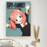 Classic Retro Wall Art, Anime "Spy X Family", HD Canvas Printed Poster, Home Living Room Bedroom Decorative Painting