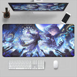 New Genshin Impact Desk Mat Anime Gaming Cool Durin Flins Gaming Mouse Pad Lock Edge 1000x500mm Playmat Office Keyboard Mousepad