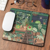 Kawaii frogs Desk Mat Large Gaming Mousepad Xxl Cute Mouse Pad Anime Aesthetic Cozi Lofi Plant Nature Green Extended Deskmat