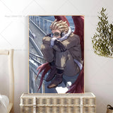 Anime My Hero Academia Hawks Classic Anime Poster Self-adhesive Art Waterproof Paper Sticker Coffee House Bar Room Wall Decor