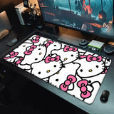 Pink Cartoon Hello Kitty Mousepad HD Printing Computer Gamers Locking Edge Non-slip Mouse Pad XXL90x40cm Keyboard PC Desk Pad