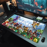 Mousepad HD Printing Computer Gamers Locking Edge Non-slip Mouse Pad XXL90x40cm Keyboard PC R-ROBLOXES Desk Pad