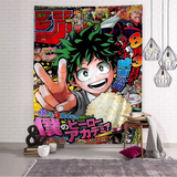VIKAMA My Hero Academia Tapestry, Cartoon Anime Wall Hanging, Cute Home Decor for Living Room Bedroom, Large Wall Art Decor
