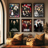 Anime T-Tokyo R-Revenger Painting Calligraphy High-Quality Cotton Canvas Poster Wall Art for Living Room Modern  House Decor