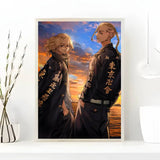 Anime T-Tokyo Revengers Poster Art Painting Poster With Prints Home bedroom living room decoration gift