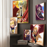 Anime My Hero Academia Hawks Anime Posters Sticky HD Quality Wall Art Retro Posters for Home Kawaii Room Decor