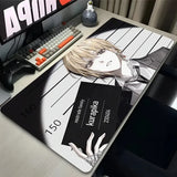 Mouse Pad Laptop Japan Anime Keyboard Pad H-hunter X H-hunter Gamer Cabinet Desk Mouse Mat PC Black and White Kurapika Mousepad