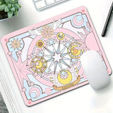 Pink Magic Small Mouse Pad Gaming Laptops Mousepad Gamer Carpet Keyboard Mat Desk Protector Anime Cartoon Mause Pads 18X22CM