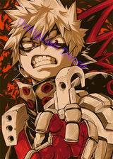 Japanese Anime My Hero Academia Wall Decorative Picture for Boy Room Metal Tin Sign Home Decor Wall Art Cafe Quality Posters