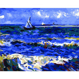 DIY PBN acrylic Van Gogh painting pictures by the numbers framed canvas wall art room home decoration