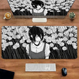 Comic Chainsaw Man XXL Mouse Pad Anime reze Gamer Makima Gaming Accessories 400x900mm Large Keyboard Desk Mat Computer Keyboard