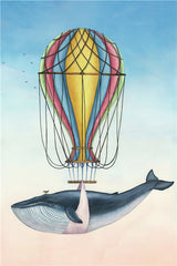 Frameless Blue Whale Digital Painting Wall Art Picture Decoration