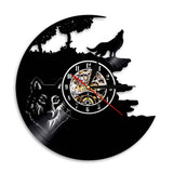 Vinyl Clock Wolves Retro Nostalgic Record Wall Clock European Personality Decorative Wall Clock Clock