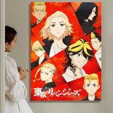 Anime T-Tokyo Revengers Painting Calligraphy HD Waterproof Canvas Art: Aesthetic Wall Decor Home,Bar & More