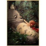 Japanese Anime Spirited Away Totoro Canvas Painting Posters and Prints Wall Art Picture For Living Room Decoration