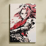 Hot Blooded Anime Naruto Home Decorative Canvas HD Prints Paintings Ink Style Pictures Uchiha Itachi Wall Art Frameless Poster