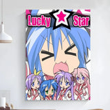 Anime Lucky Star Poster Art Self-adhesive Art Small Poster HD Quality Poster Wall Art Canvas Painting Study Wall Decoration