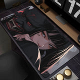 Gamer Mouse Pad Oni Devil Mask Rubber Mouse Mat Anime Girls Large Gaming Mousepad Game HD Print Keyboard Pad Non-Slip Desk Mat