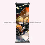 Demon Slayer Hanging Painting Home Decor Kamado Tanjirou Wall Art Anime Poster Uzui Tengen Canvas Scrolls Pictures Living Room