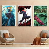 New Jujutsu Kaisen Anime Poster Aesthetic HD PVC Wall Art - Waterproof Wear Resistant For Home Hotel Bar