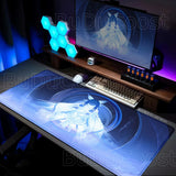 Anime Cute Columbina Mousepad Non-slip Rubber Gaming Genshin Impact Mouse Pad Keyboard Mat Computer PC Laptop Pad XXL Desk Mat