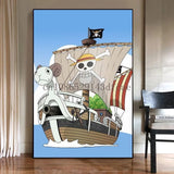 Anime Ship One Cartoon One Piece Poster Print Canvas Painting Wall Art Mural Suitable for Cafe Home Wall Decoration Picture Gift
