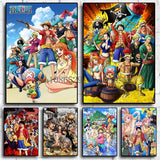 Anime One Piece Monkey D. Luffy Poster Canvas Painting Living Room Bedroom Entrance Cafe Wall Art Painting Room Decor HD Picture