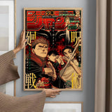 Japanese Anime J-Jujutsu K-Kaisen Poster Sticky Wall Art Printing Waterproof Home Living Bed Room Bar Aesthetic Decor