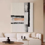 Hand Drawn Oil Painting Wabi Sabi Style Abstract Decorative Painting Modern Niche Art Abstract Texture For Living Room Home Decor Art No Framed