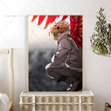 Anime My Hero Academia Hawks Classic Anime Poster Self-adhesive Art Waterproof Paper Sticker Coffee House Bar Room Wall Decor