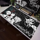 Large Mats E-E-Evangelione Mouse Pad Gamer Desk XXL Rug Office Accessories Computer Table Carpets Anime PC Gaming E-Sports Pads