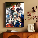 Jujutsu Kaisen Anime Posters Sticky Decoracion Painting Wall Art White Kraft Paper Wall Decor