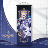 Genshin Impact Scroll Canvas Painting Columbina Sandrone Flins Home Decor Wall Hanging Anime Poster Wall Art Room Decoration