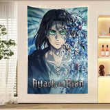 A-Attack on Titan Tapestry Art Printing Japanese Wall Tapestry Anime Wall Hanging Home Decor