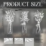 3 Pieces Metal Flowers Wall Art Country Farmhouse Decoration Bathroom Wall