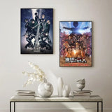 Anime A-Attack on TitanS Poster Versatile HD Waterproof Wall Art Self-Adhesive Decor for Any Space Ideal Gift