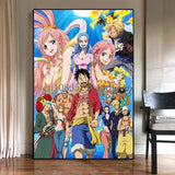 Anime One Piece Monkey D. Luffy Poster Canvas Painting Living Room Bedroom Entrance Cafe Wall Art Painting Room Decor HD Picture