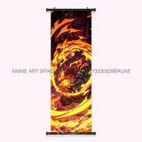 Demon Slayer: Kimetsu No Yaiba Wall Art Canvas Scrolls Pictures Hanging Painting Anime Rengoku Kyoujurou Home Decor Print Poster