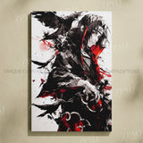 Hot Blooded Anime Naruto Home Decorative Canvas HD Prints Paintings Ink Style Pictures Uchiha Itachi Wall Art Frameless Poster