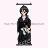 Anime BLEACH Figures Posters Kurosaki Ichigo Wall Art Scrolls Picture Kuchiki Rukia Home Decor Canvas Japanese Hanging Painting