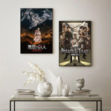 Popular Anime A-Attack on Titan Poster HD Waterproof Self-Adhesive Wall Art Multi-Scene Application