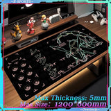 Mouse Pad Large Desk Mat P_Pokemones Anime Playmat 900x400 Xxl TGM PTCG Card Games Speed Computer and Office Gamer Cabinet mat