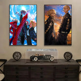 Anime T-Tokyo Revengers Poster HD PVC Waterproof Wall Art - Self Adhesive Reusable For Home Office Bar